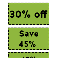 30% off Save 45%