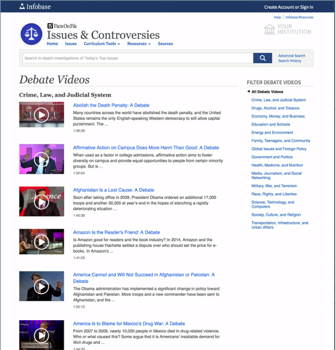 InfoBase Content to Power Learning