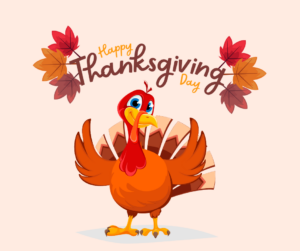 Happy Thanksgiving Day! (Turkey waving)